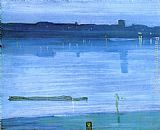 James Abbott Mcneill Whistler Wall Art - Nocturne Blue and Silver - Chelsea